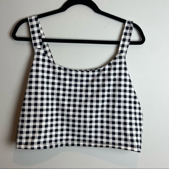 NWT forever 21 black and‎ white gingham crop top size 1X - Picture 1 of 5